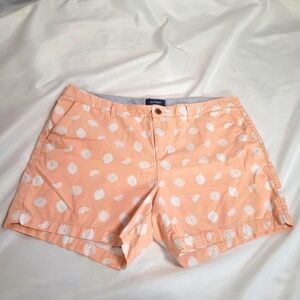 Old Navy Peach Fruit Print Everyday Chino Shorts Size 16